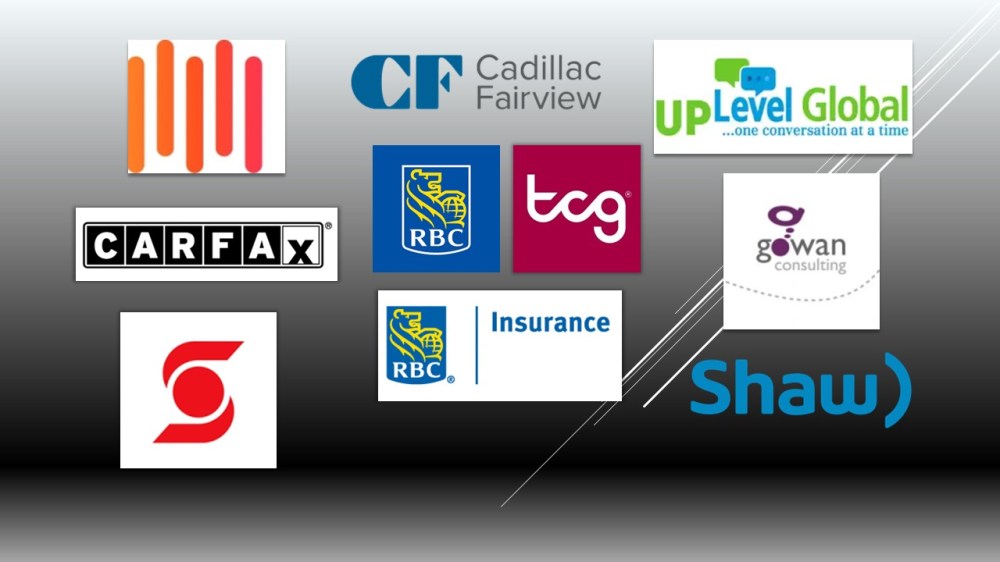 Companies I've partnered with.